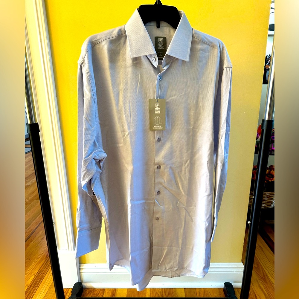 Stacy Adam’s Men’s Modern Fit Dress Shirt: XL (17/17.5) (32/33)